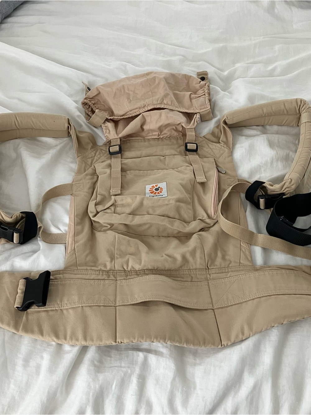 Ergobaby Khaki/Tan Neutral Carrier with Sunflower Logo
